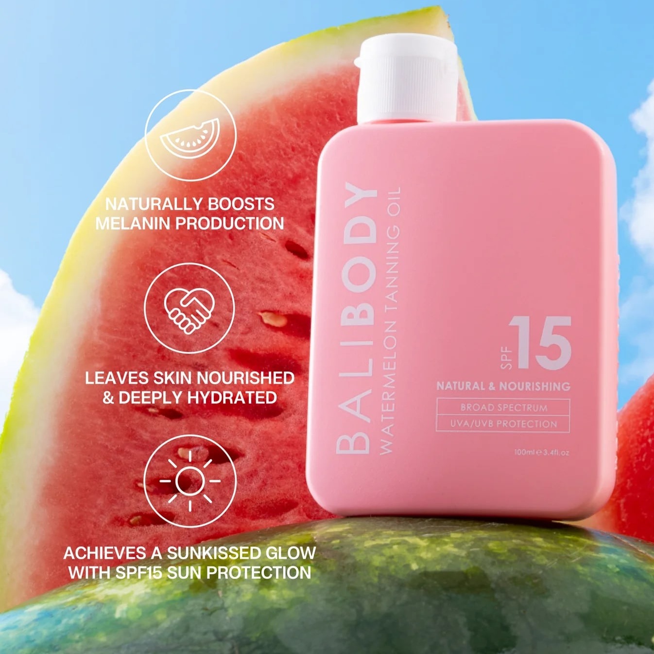 WATERMELON TANNING OIL SPF 15