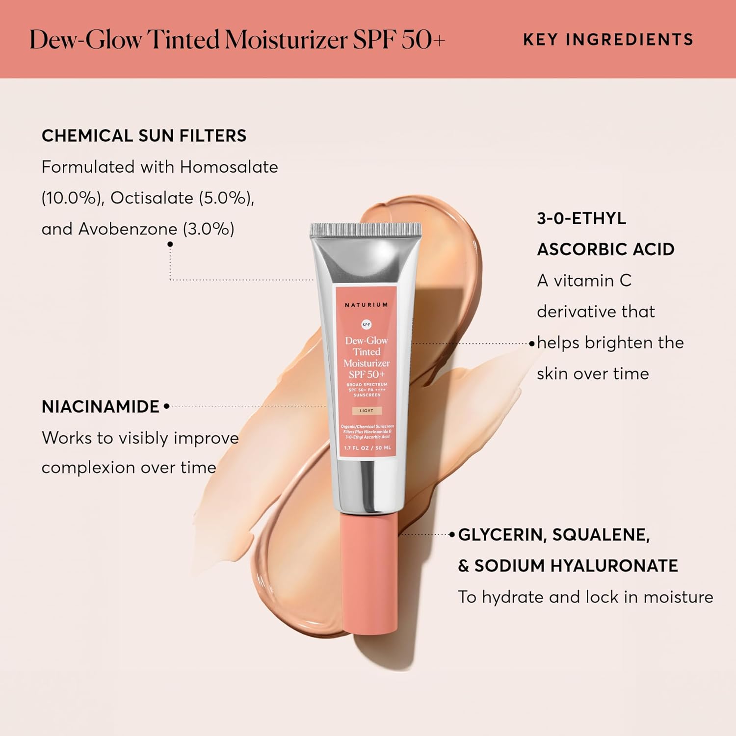 DEW-GLOW TINTED MOISTURIZER SPF 50