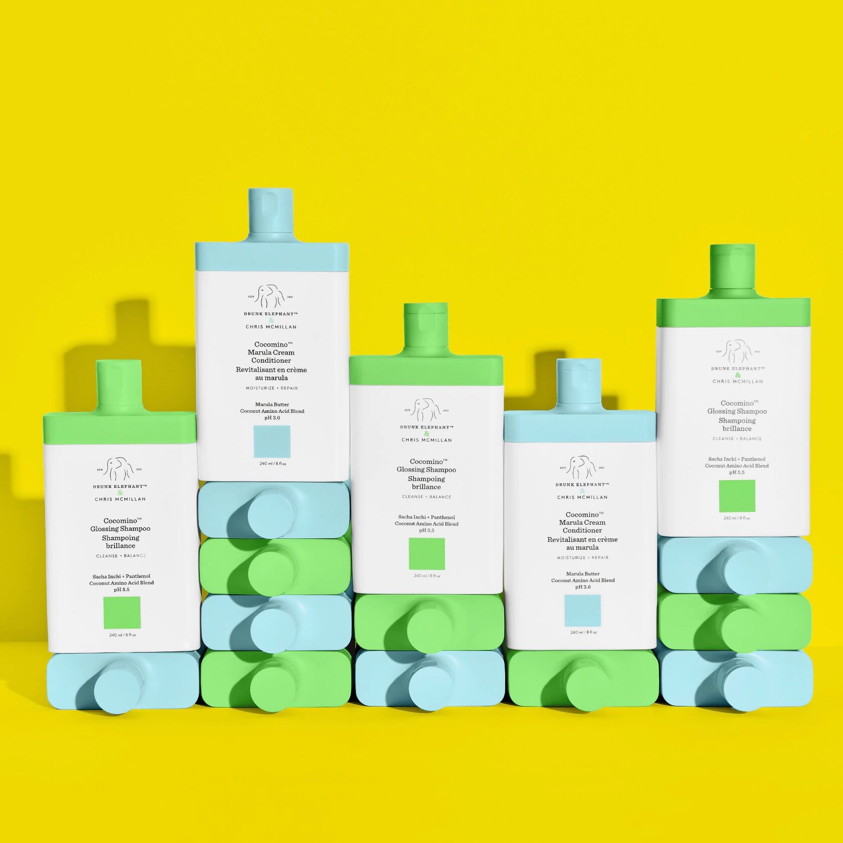 COCOMINO GLOSSING SHAMPOO + MARULA CREAM CONDITIONER SET