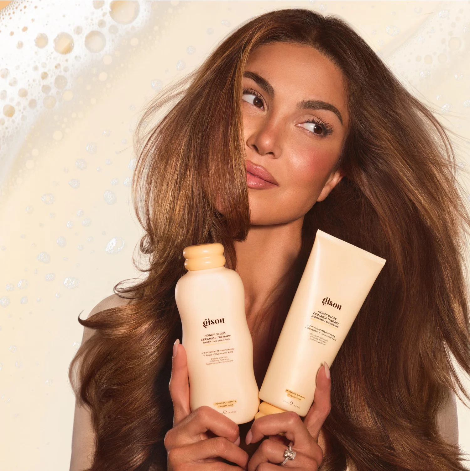 HONEY GLOSS CERAMIDE THERAPY HAIR WASH + CONDITIONER SET