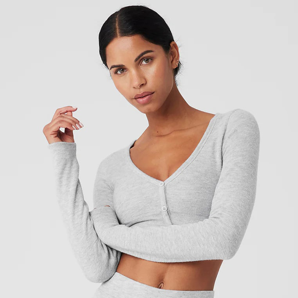 ALOLUX CROPPED ME TIME CARDIGAN