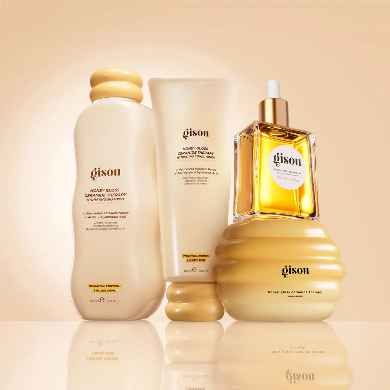 HONEY GLOSS CERAMIDE THERAPY HAIR WASH + CONDITIONER SET