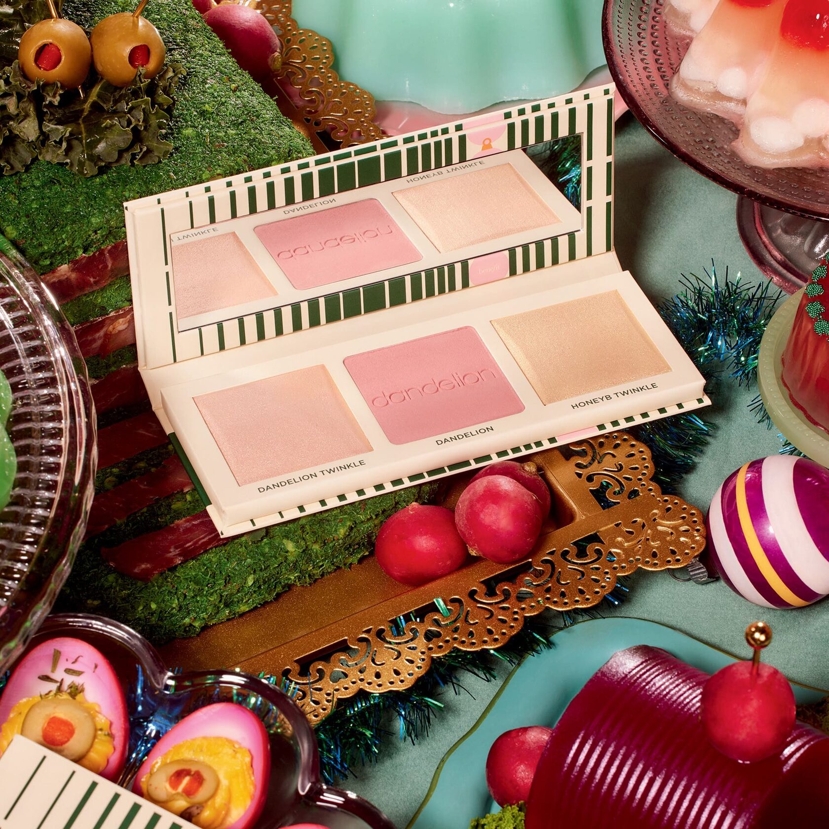 TWINKLE N JINGLE DANDELION BLUSHER AND HIGHLIGHTER PALETTE