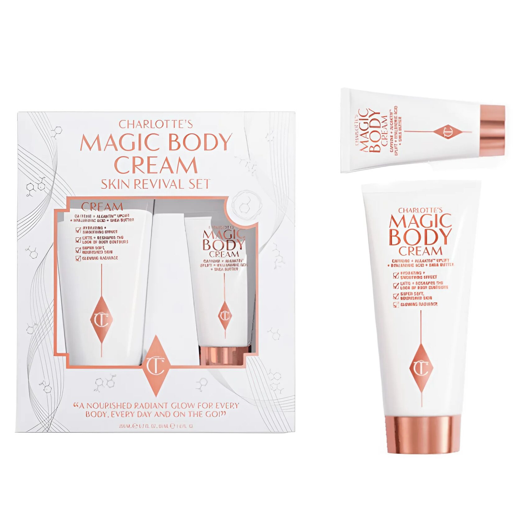 CHARLOTTE'S MAGIC BODY CREAM SKIN REVIVAL SET
