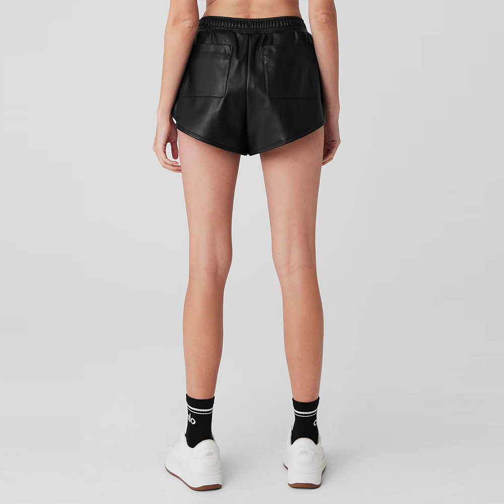 FAUX LEATHER POWER HOUR SHORT
